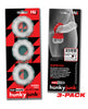 Załaduj obraz do przeglądarki galerii, Hunky Junk Super Huj 3 Pack Cockrings - Clear Ice
