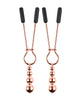 Carregar imagem no visualizador da Galeria, Selopa Beaded Nipple Clamps - Rose Gold

