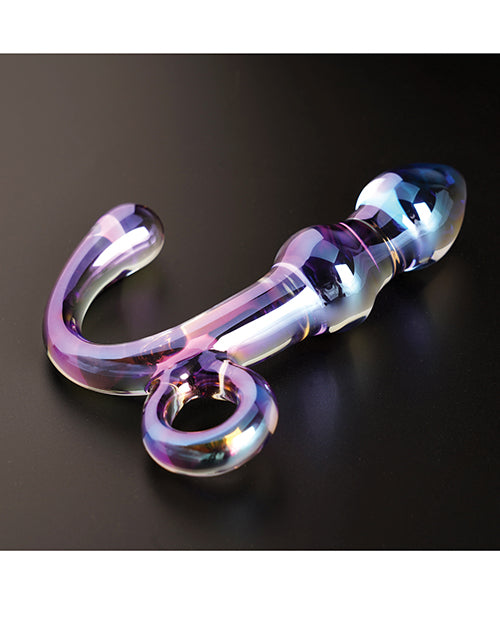 Cristal Orchid Pulse Glass Dildo With Removable Bullet Vibe Purple Eco Friendly Erotic Toy