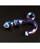 Load image into Gallery viewer, Cristal Orchid Pulse Glass Dildo With Removable Bullet Vibe Purple Eco Friendly Erotic Toy

