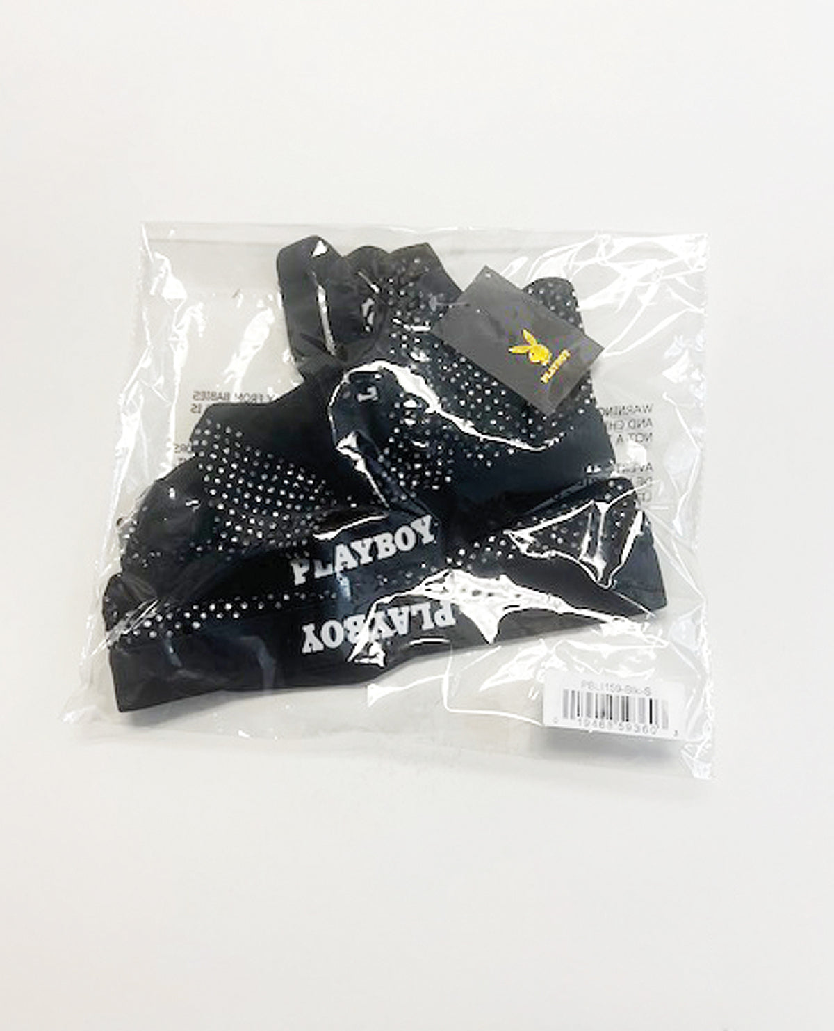 Playboy Disco Fever Rhinestone Bralette And Thong Set Black XL