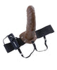 Carica l'immagine nel visualizzatore Galleria, Fetish Fantasy Series 8" Vibrating Hollow Strap On - Brown
