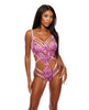 Încărcați imaginea în vizualizatorul Galerie, Strappy Floral Lace Teddy - Pink MD
