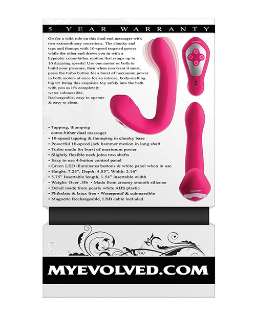 Load image into Gallery viewer, Evolved Buck Wild Come Hither Dual End Massager - Pink
