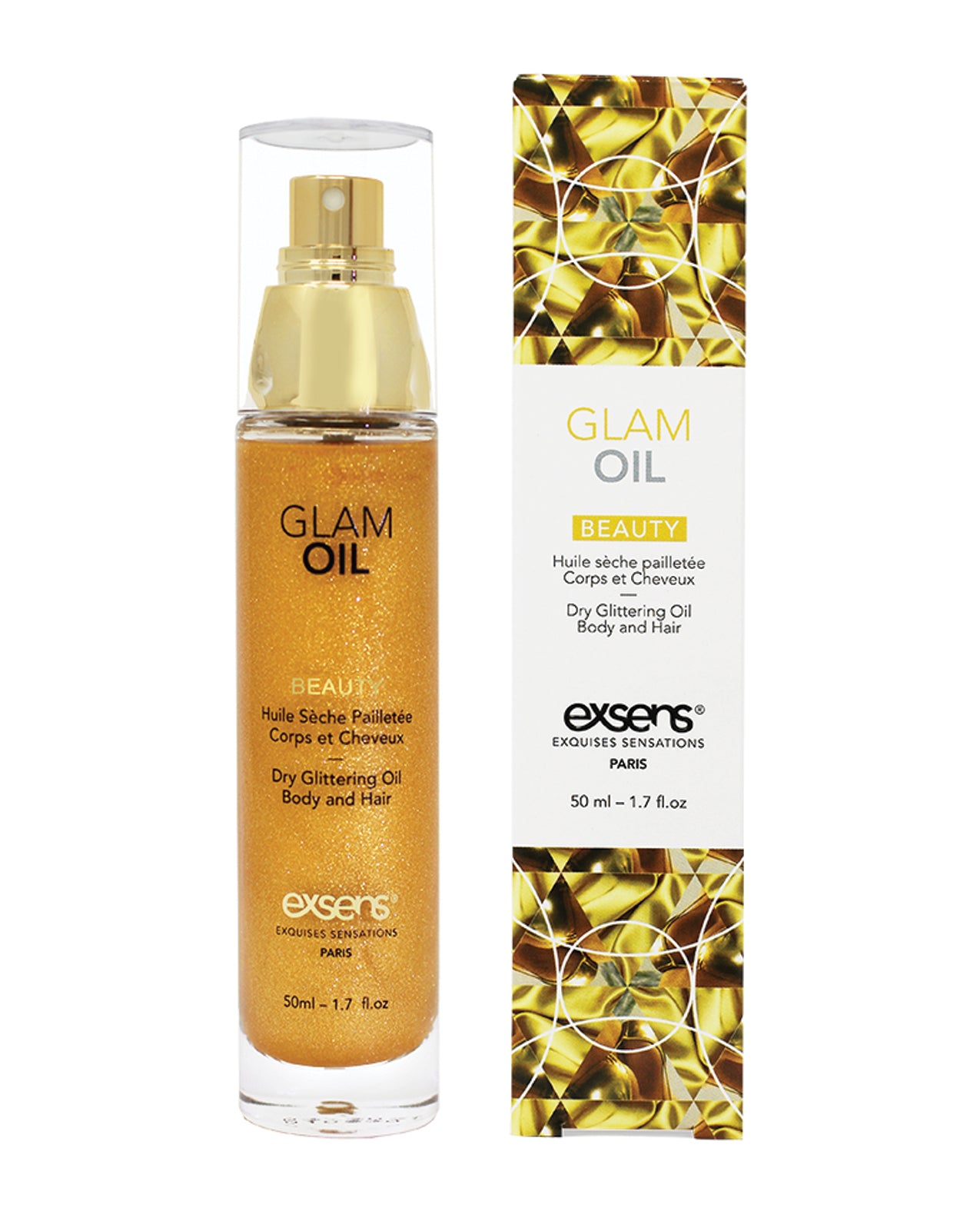EXSENS Glam Oil With Glitter Paris Dry Body Oil All Skin Types