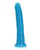 Load image into Gallery viewer, Shots RealRock 9" Slim Dildo Glow in the Dark - Neon Blue

