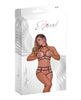 Carica l'immagine nel visualizzatore Galleria, Strap-Tease Cupless Choker Bra &amp; Open Cage Short Black L/XL
