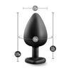 Cargue la imagen en el visor de la galería, Blush Temptasia Bling Plug w/Gem Large - Black
