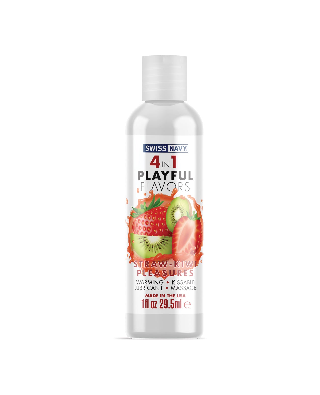 Swiss Navy 4 en 1 Saveurs Ludiques Plaisir Fraise Kiwi - 1 oz