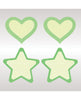 Load image into Gallery viewer, Peekaboos Glow in the Dark Hearts &amp; Stars - Green 2 Pairs
