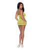 Afbeelding laden in Galerijviewer, Love Star Halter Swing Chemise &amp; Thong Chartreuse S/M
