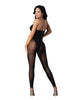 Cargue la imagen en el visor de la galería, Seamless Halter Bodystocking With Crystals Black One Size
