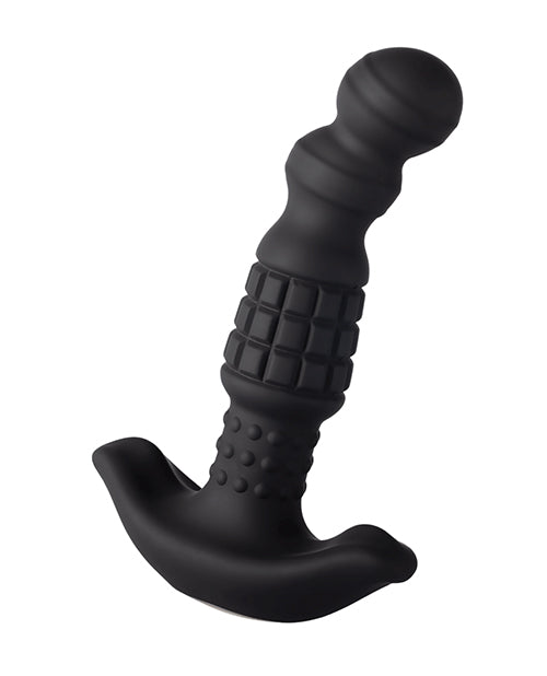Pineapple Man Vibrating Prostate Massager Black Girthy Bead Neck For Intense Stimulation