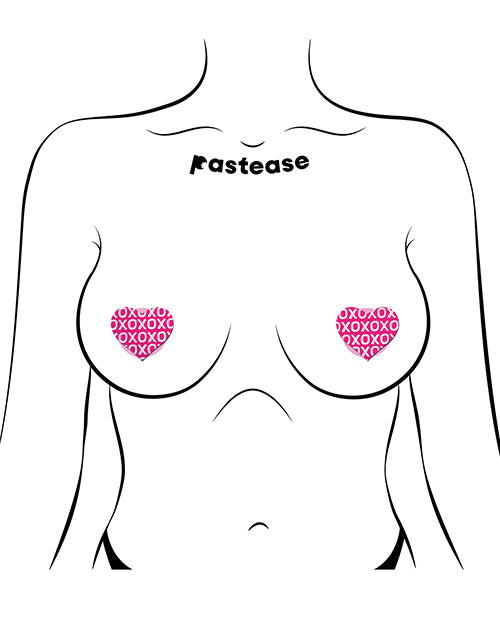 Pastease Petites XO Hearts Pink Nipple Pasties One Size