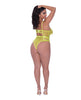 Cargue la imagen en el visor de la galería, Love Star High Leg Teddy w/Snap Crotch Chartreuse QN
