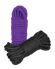 Load image into Gallery viewer, Plesur Cotton Shibari Bondage Rope 2 Pack - Black/Purple
