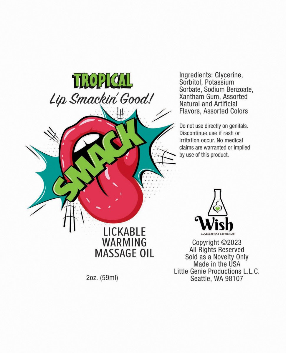 Smack Warming Massage Oil - 2 oz Tropical