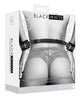 Cargue la imagen en el visor de la galería, Shots Ouch Black &amp; White Bonded Leather Hand Cuffs w/Handle - Black
