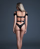 Afbeelding laden in Galerijviewer, Allure Need U Tonight Latex Look Vinyl and Mesh Drop Shoulder Teddy - Black SM
