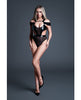 Afbeelding laden in Galerijviewer, Allure Need U Tonight Latex Look Vinyl and Mesh Drop Shoulder Teddy - Black SM
