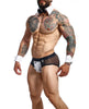 Carregar imagem no visualizador da Galeria, Male Basics MOB Maitre D Brief, Bow &amp; French Cuffs Black/White LG
