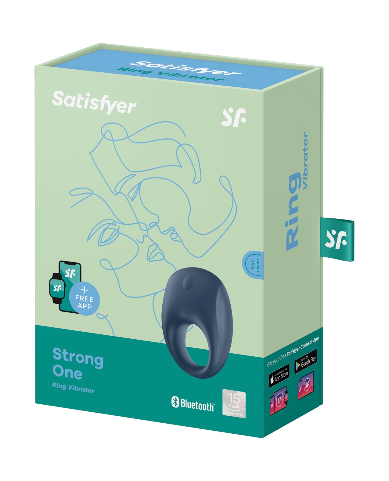 Satisfyer Strong One Bluetooth Cock Ring Blue With App Control