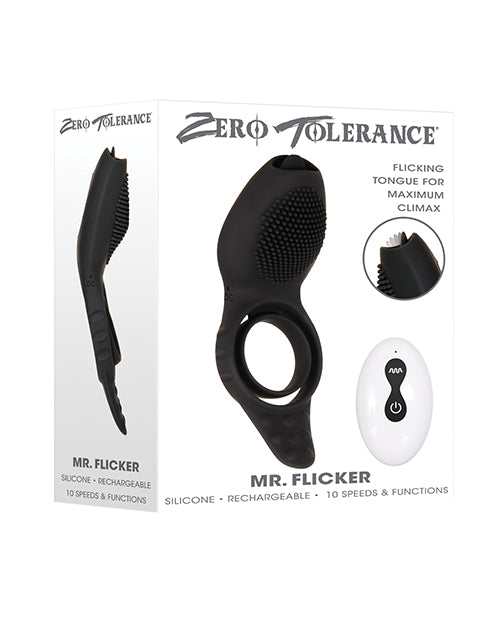 Zero Tolerance Mr. Flicker Anello Vibrante per Pene - Nero