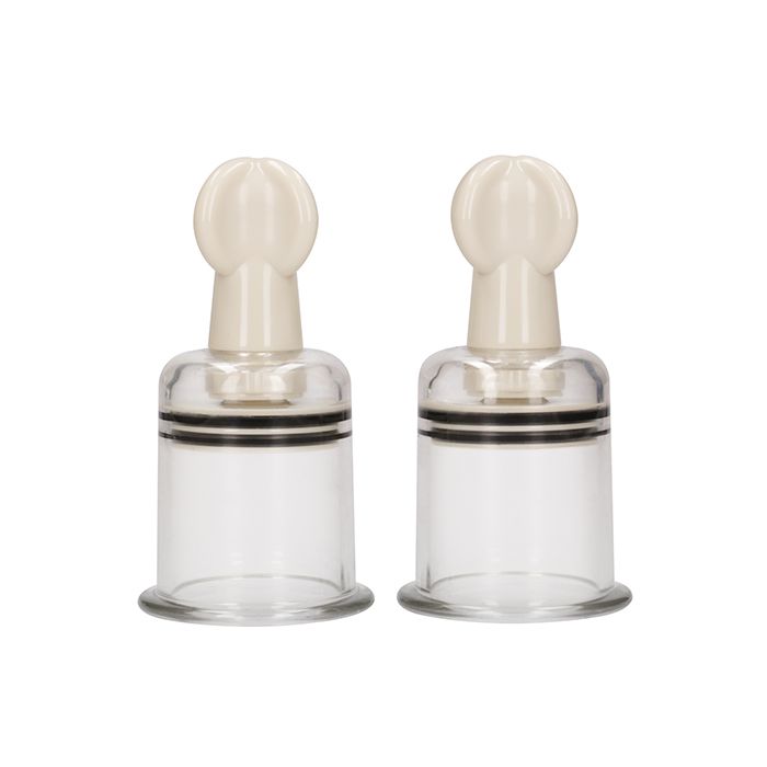 Shots Pumped Nipple Suction Set - Large Clear