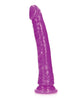 Indlæs billede i gallerifremviser, Shots RealRock 10" Slim Dildo Glow in the Dark - Neon Purple
