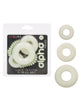 Bild in den Galerie-Viewer laden, Alpha Liquid Silicone Glow in the Dark Cock Ring - Set of 3
