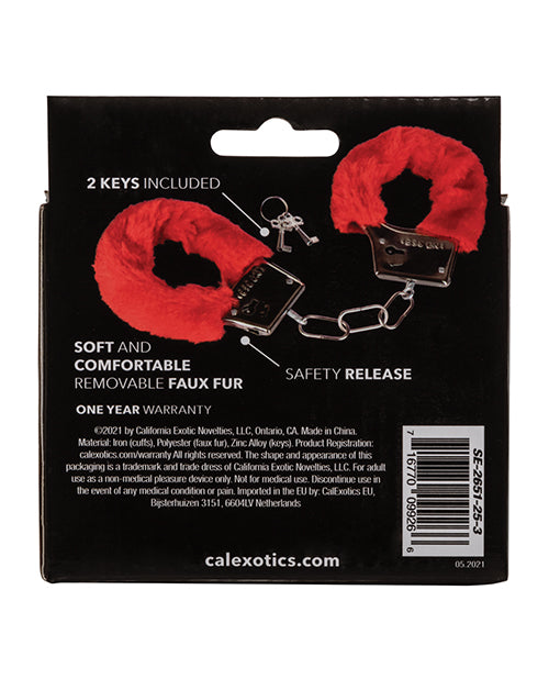 Verspielte pelzige Manschetten - Rot