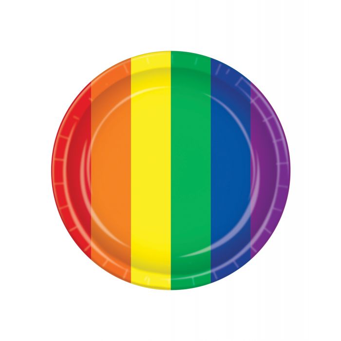 Pride Plates Rainbow Party Dinnerware Pack Of Eight