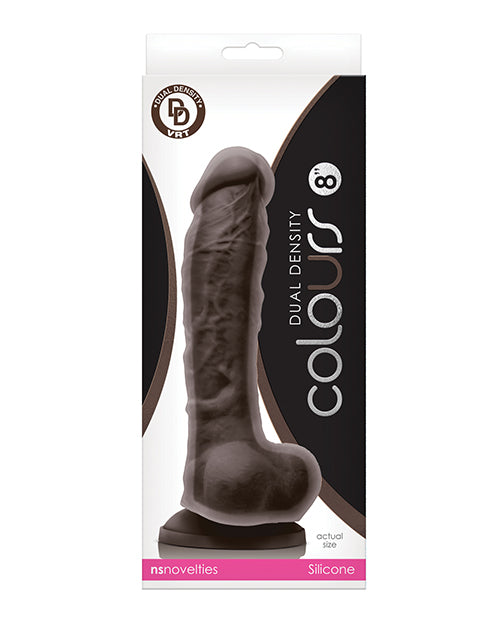 Colours Doppeldichte 8" Dildo - Dunkelbraun