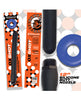 Cargue la imagen en el visor de la galería, Oxballs Oxshot 12" Silicone Butt Nozzle w/Flex Cockring - Black/Blue
