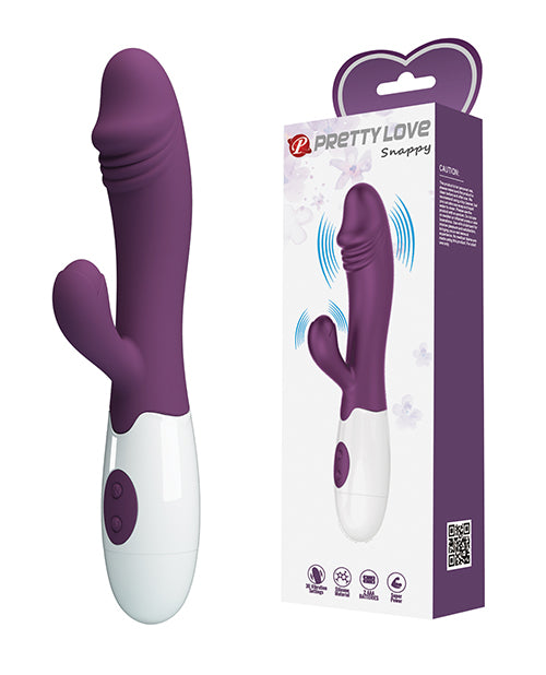 Pretty Love Snappy Rabbit Purple Dual Stimulation G Spot Clitoral Vibe
