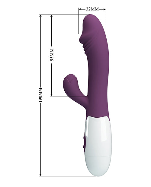 Pretty Love Snappy Rabbit Purple Dual Stimulation G Spot Clitoral Vibe