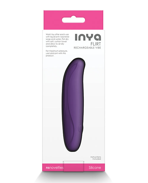 INYA Flirt Flexible Dark Purple Rechargeable Silicone Vibrator
