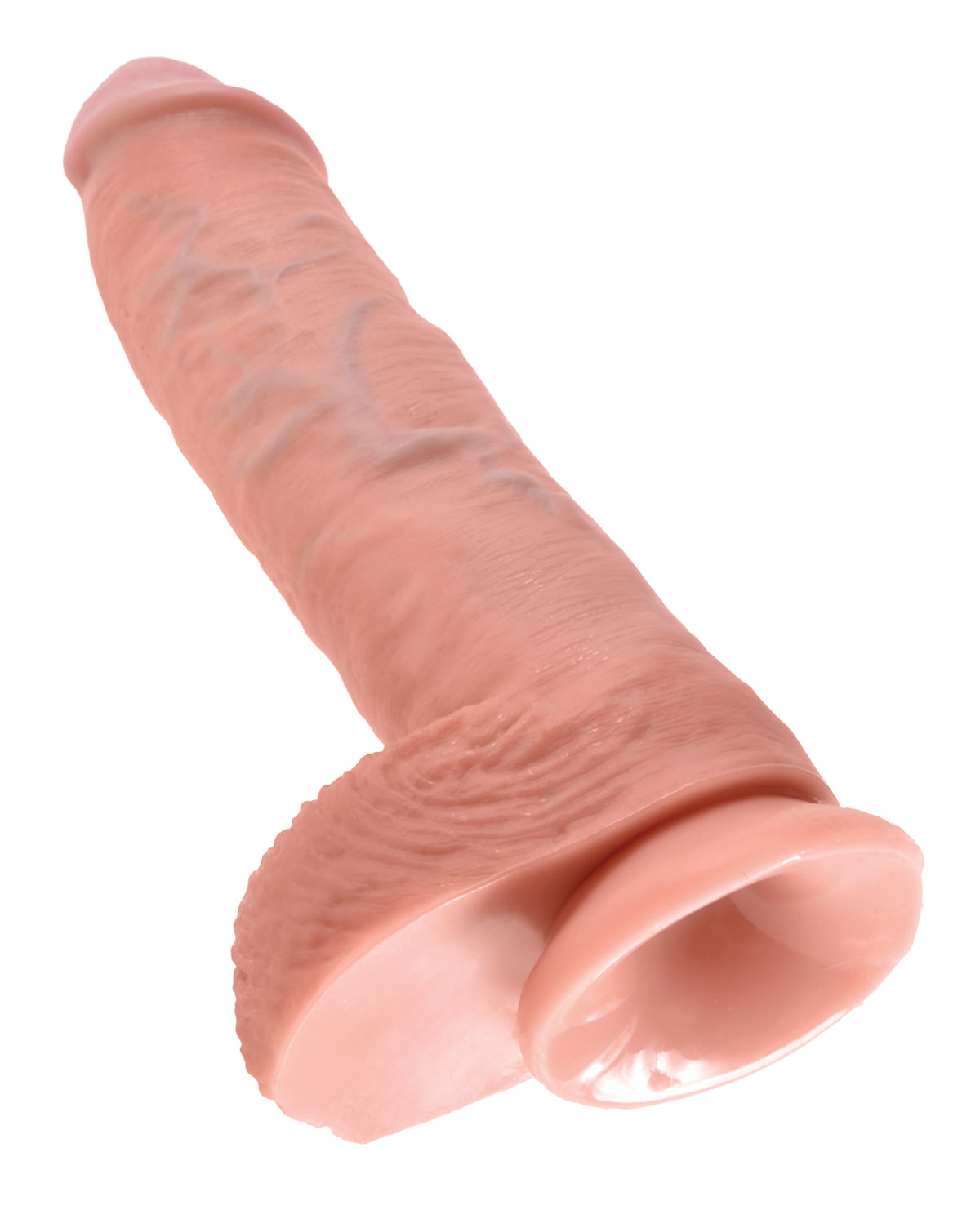 King Cock 10" Pene con Testículos - Color Carne