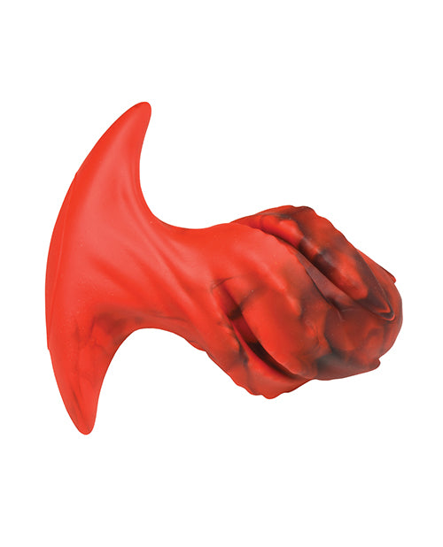 Creature Cocks Dragonspawn Silicone Butt Plug Medium - Black/Red