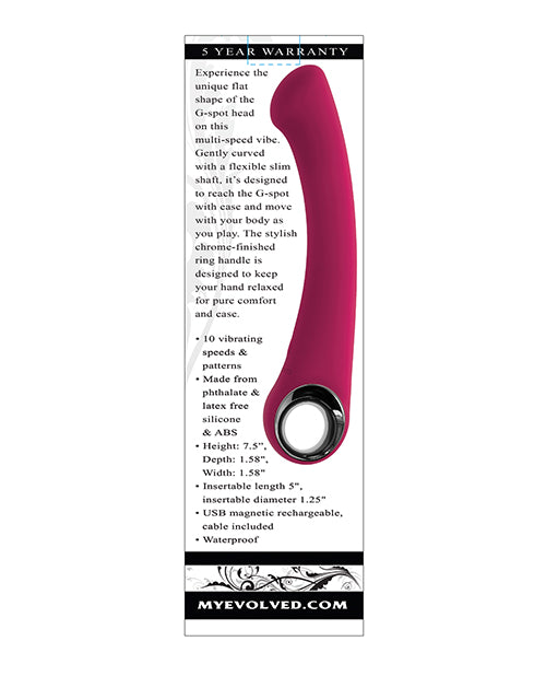Evolved Pleasure Curve G-Spot Vibrator - Burgundy