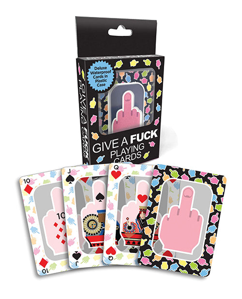 FU Middle Finger Waterproof Playing Cards With Case