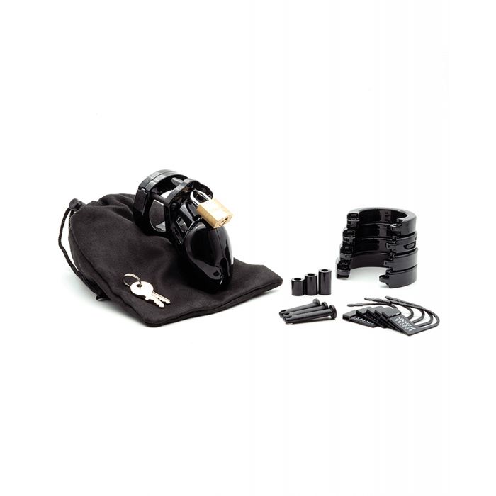 CB-6000S 2 1/2" Cock Cage & Lock Set - Black