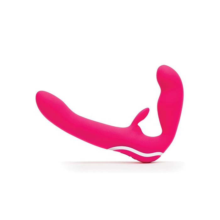Vibrador Coelho Strapless Strap On Happy Rabbit - Rosa