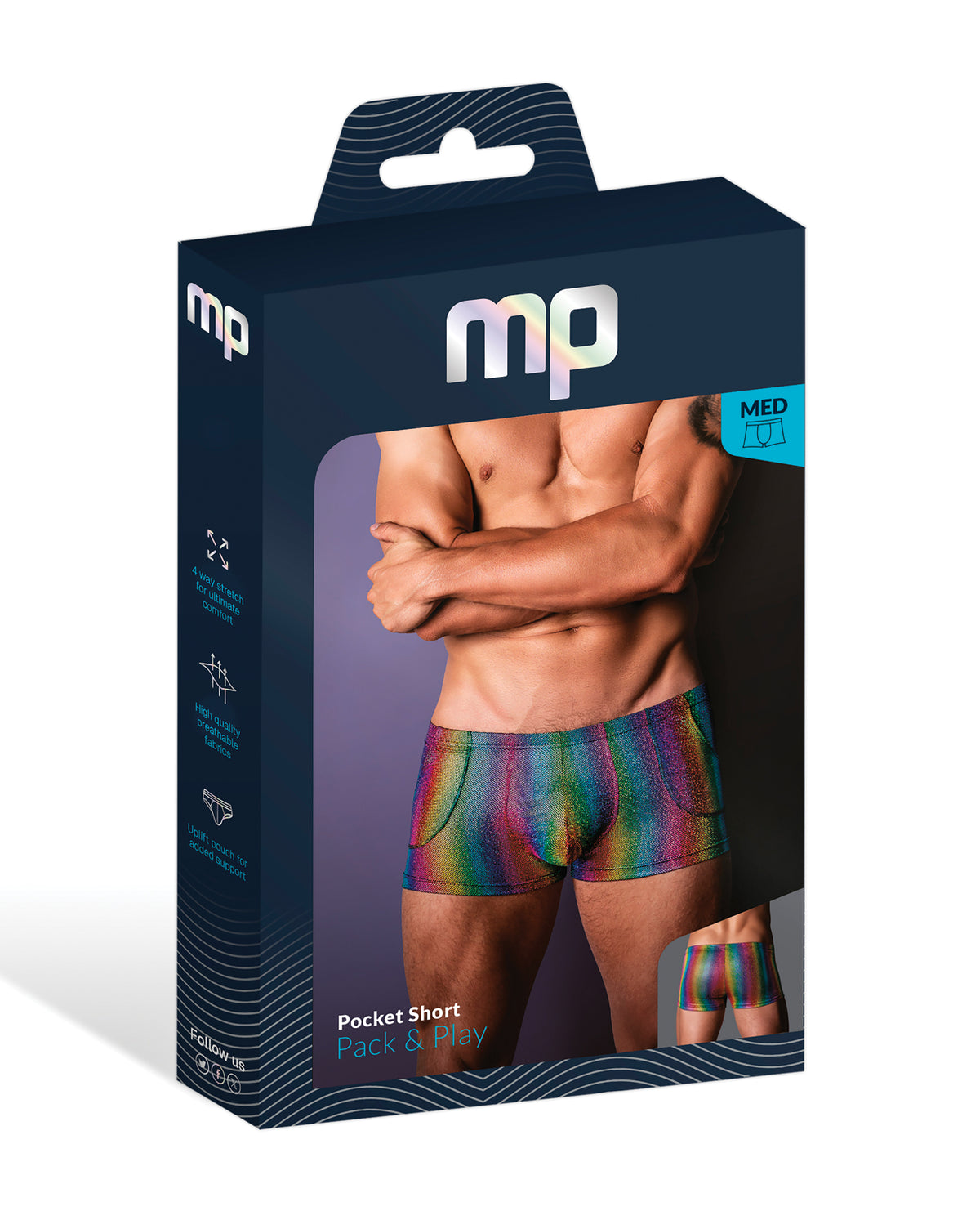 Pack & Play Pocket Short - Rainbow MD