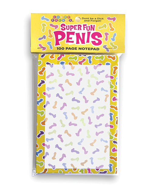 Super Fun Penis Notepad - 100 Sheet Notepad