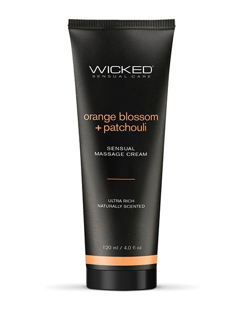 Wicked Sensual Care Orange Blossom Patchouli Massage Cream 4 Oz