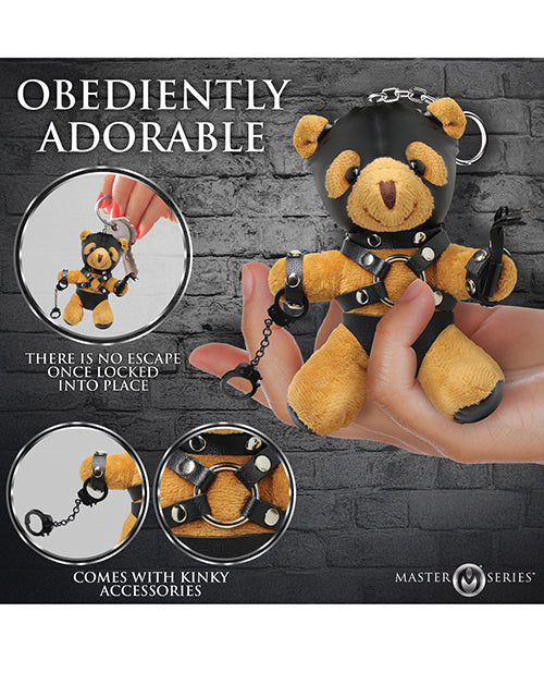 Master Bear Keychain Plush With Bondage Gear Travel Companion