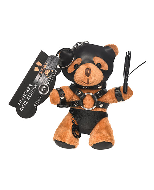 Master Bear Keychain Plush With Bondage Gear Travel Companion