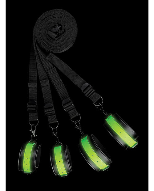Load image into Gallery viewer, Shots Ouch Bed Bindings Restraint Kit - Glow in the Dark
