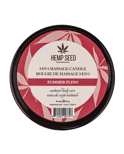 Earthly Body 3 In 1 Massage Candle 6 Oz Summer Fling